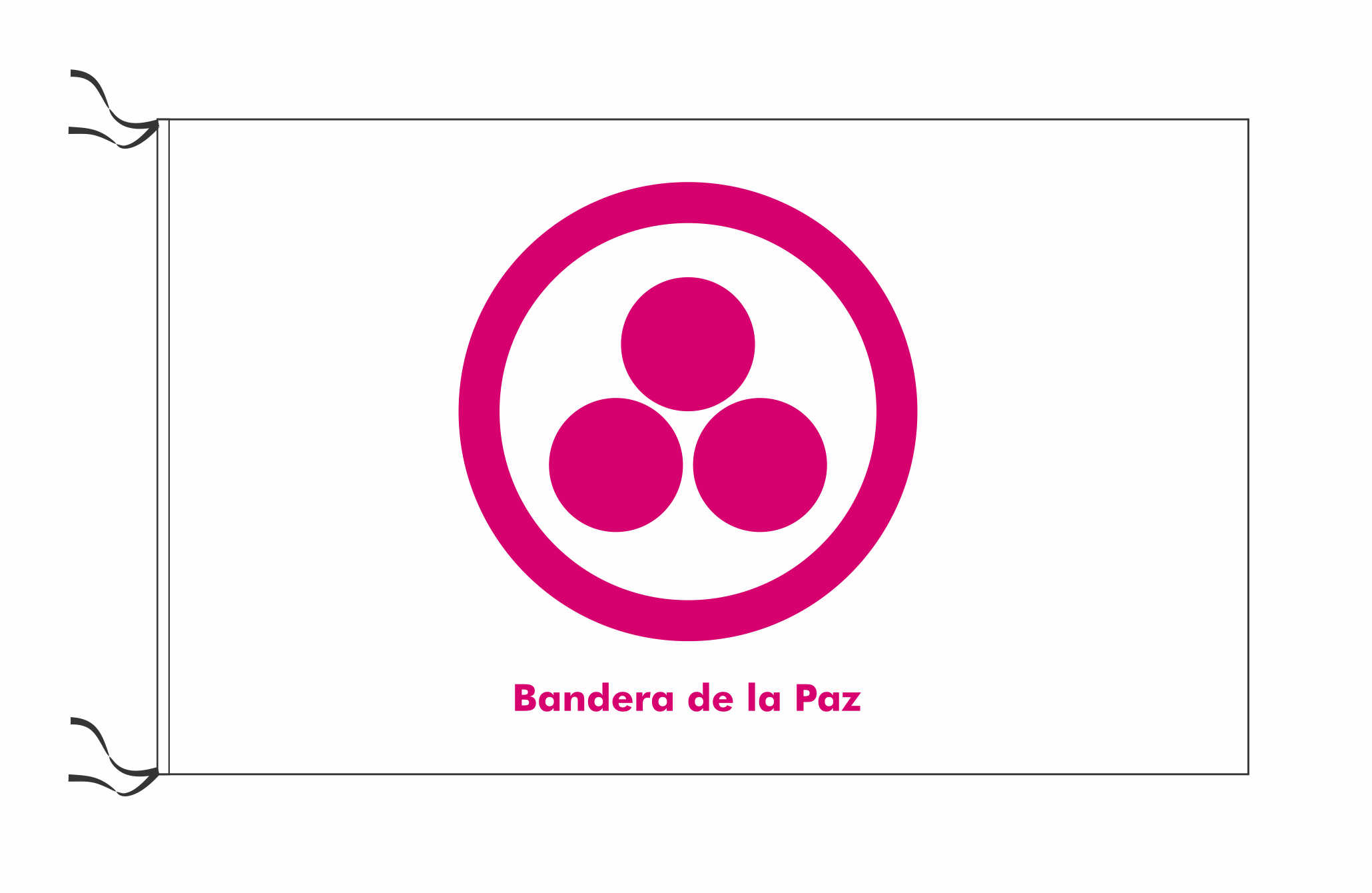 Bandera de la Paz medida 70 x 120 cm  Art:30900