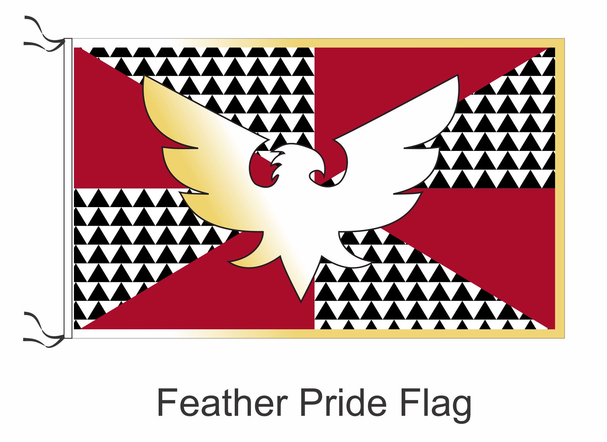 Pluma Feather LGBT medida 45 x 30 cm art:10357