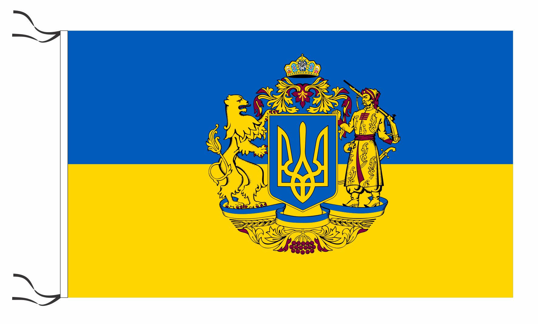 Ucrania con escudo de armas medida 45 x 30 cm art:24001