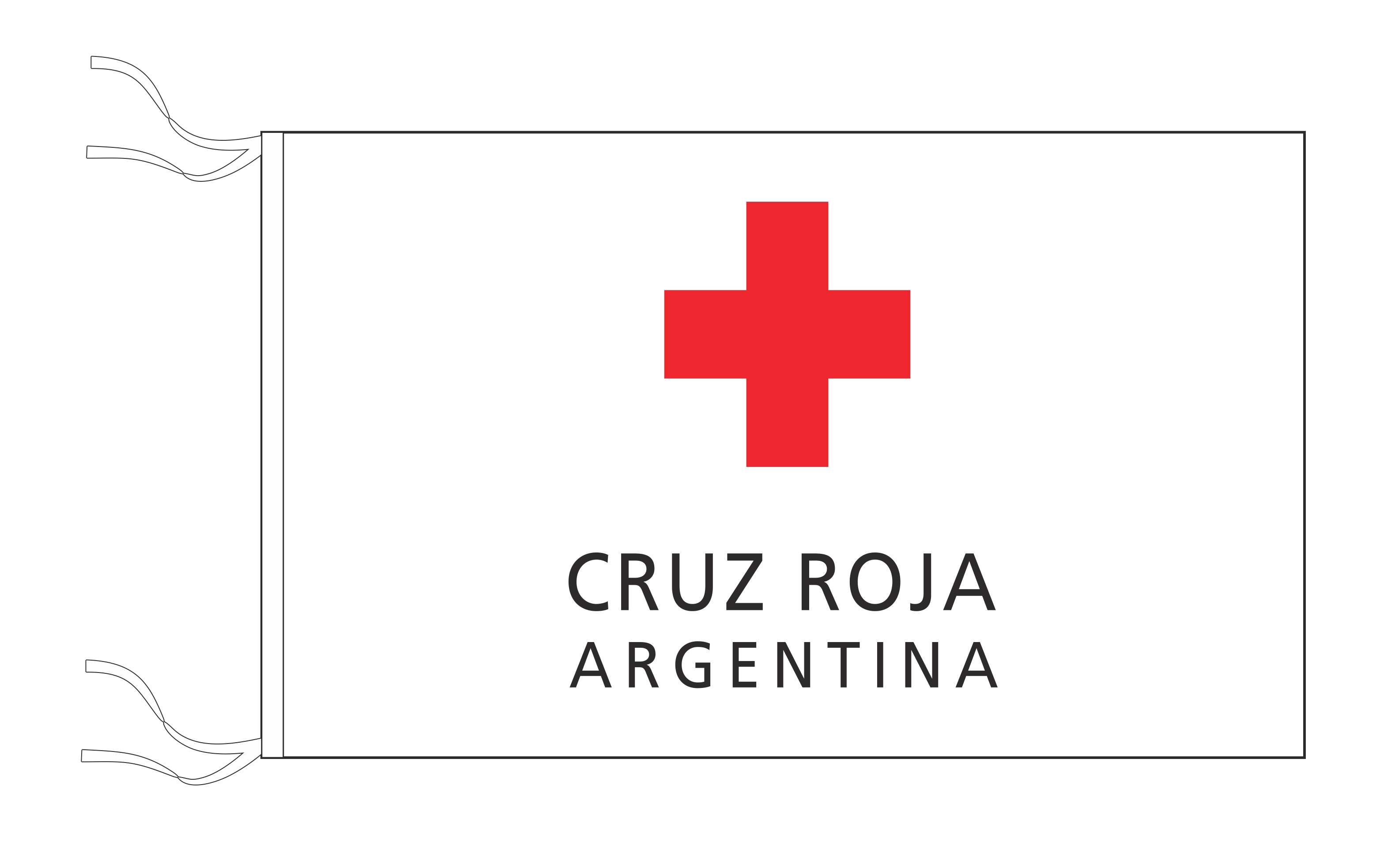 Cruz Roja Argentina medida 70 x 120 cm  Art:30903