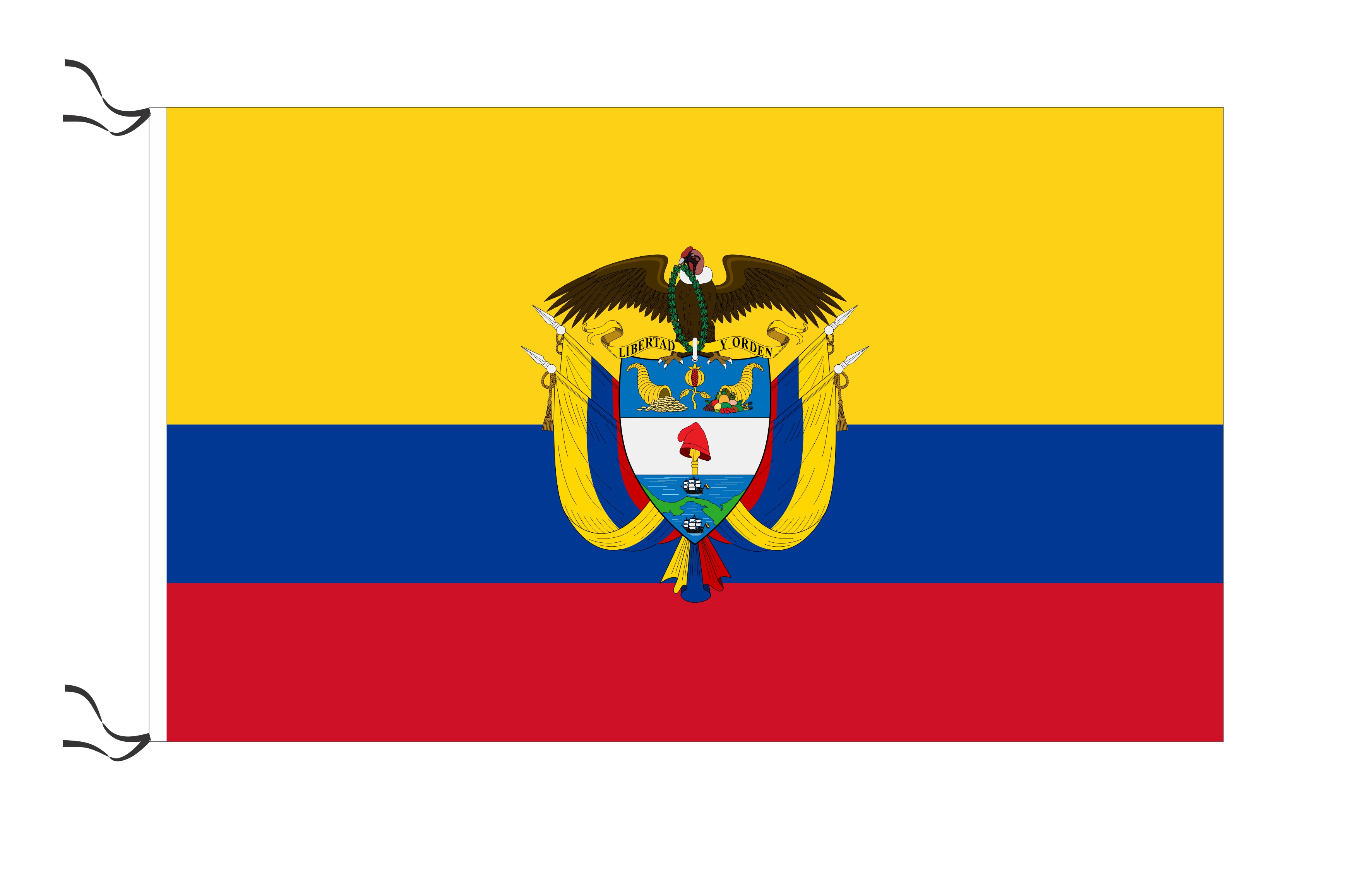 Colombia con escudo medida 45 x 30 cm art:24028