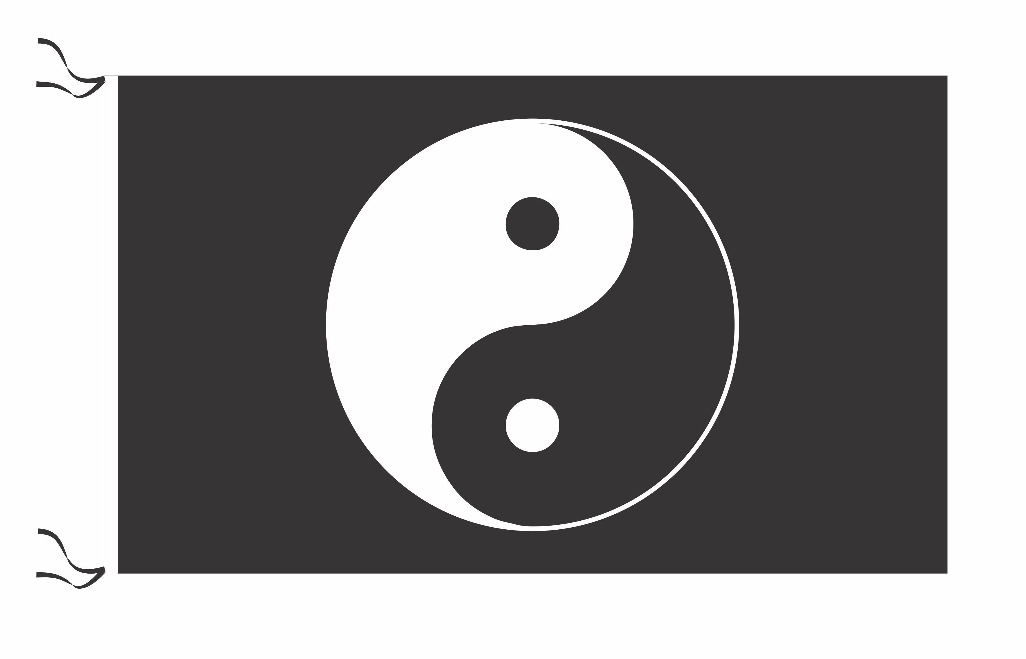 Yin Yang Negro medida 70 x 45 cm cm Art:51023