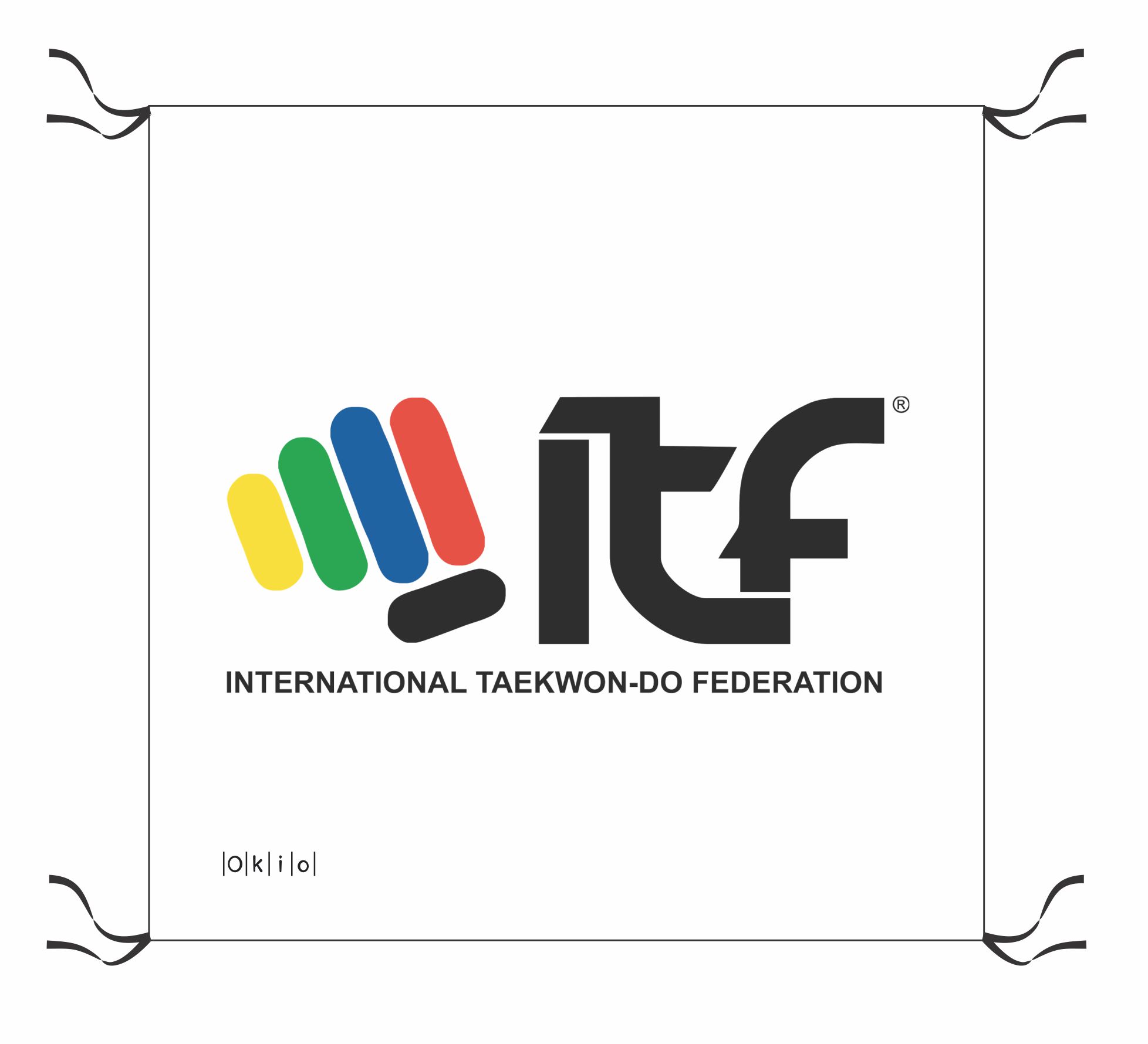 ITF Taekwondo logo medida 70 x 120 cm  Art:30919