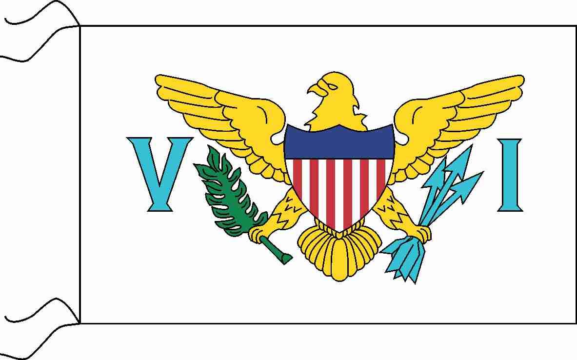 Islas Vírgenes de los Estados Unidos 70 x 45 cm art:8118